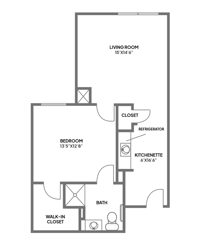 Lindenwood apartment layout.