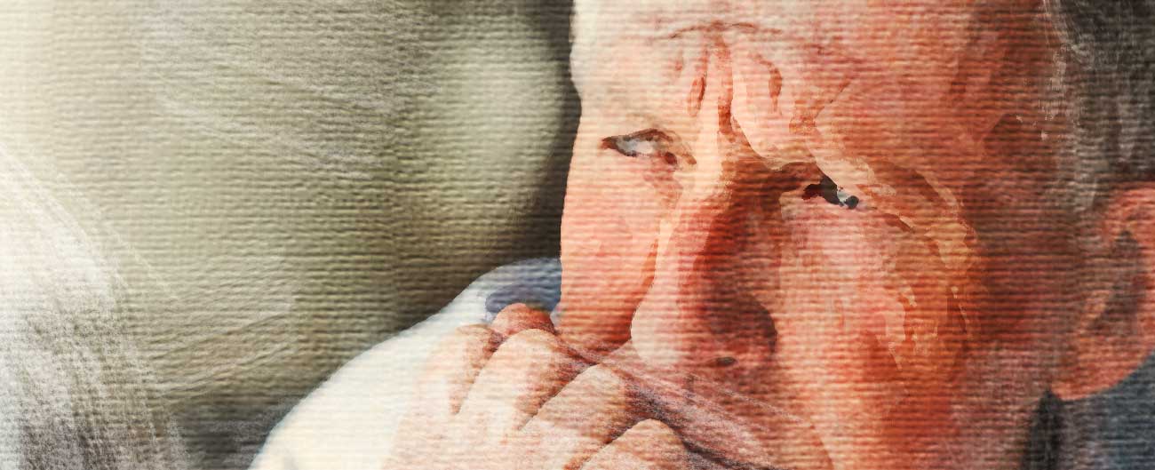 older man looking